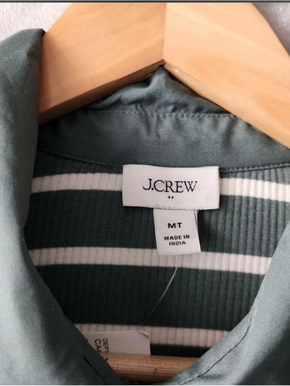 Women’s M J. Crew Green Striped Polo Maxi Dress